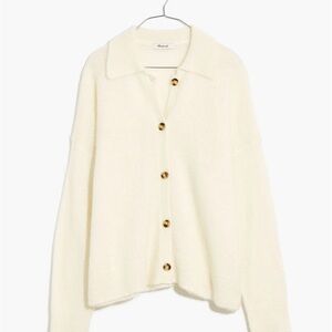 Madewell Cream Button-Up Cardigan